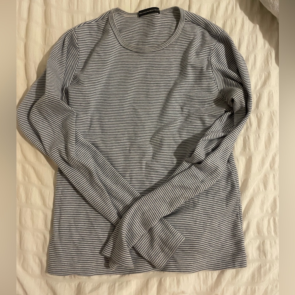 Pinstripe Brandy Longsleeve Tee